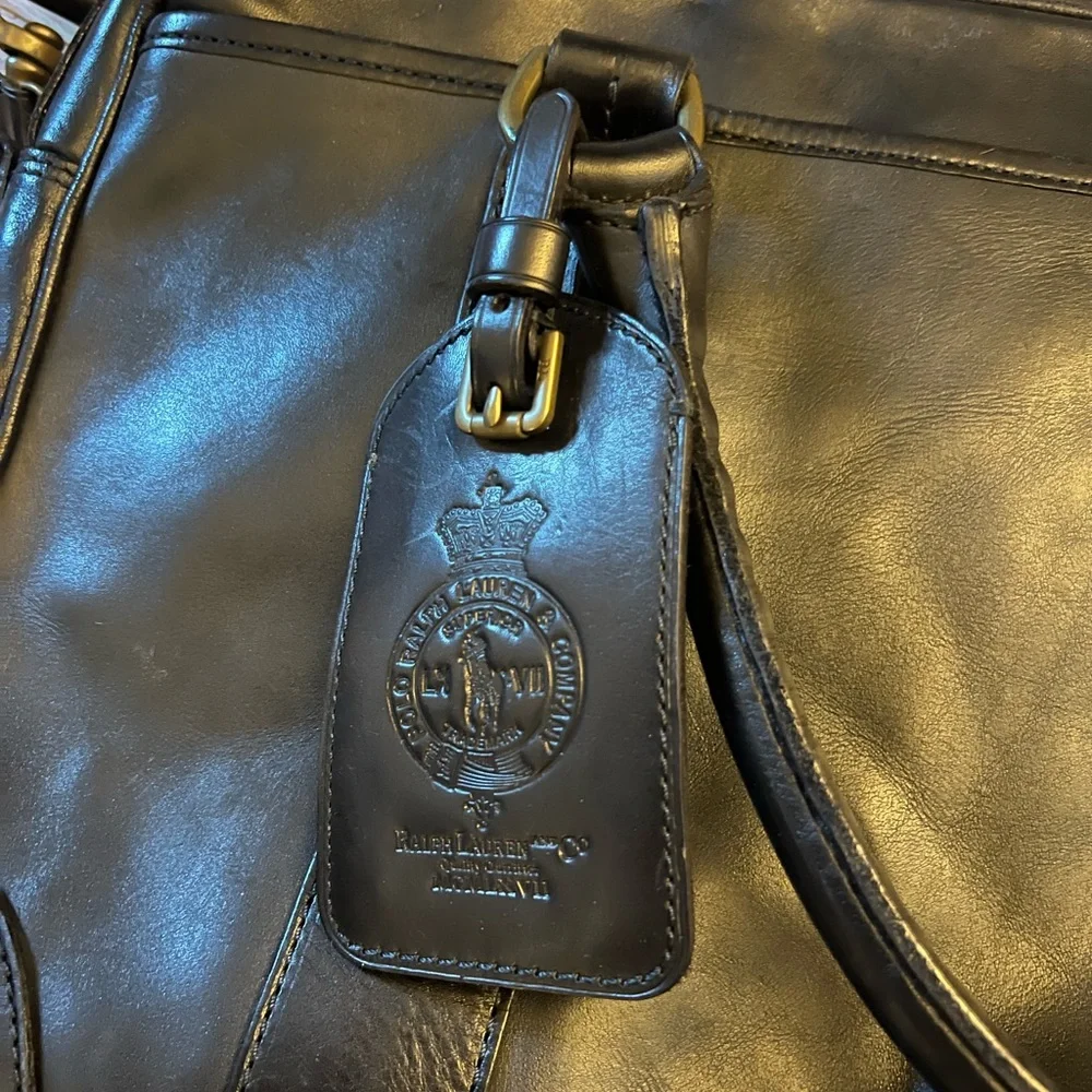 Polo by Ralph Lauren Black Leather Briefcase